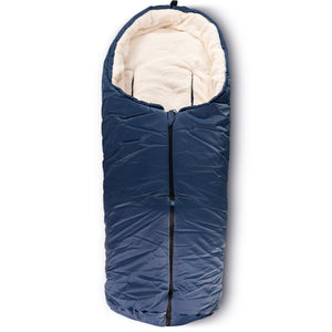 sacco passeggino blu con interno bianco