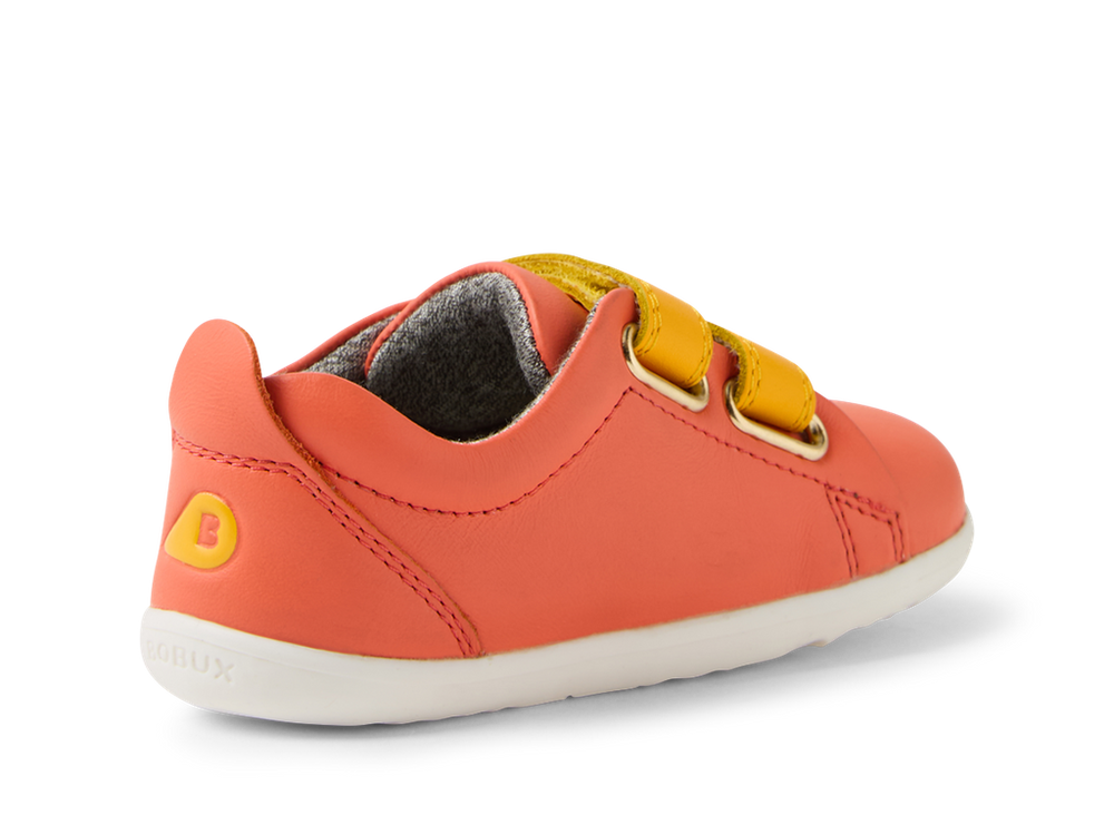 Bobux Step Up Grass Court scarpe in pelle primi passi, colore nasturtium saffron (arancio)