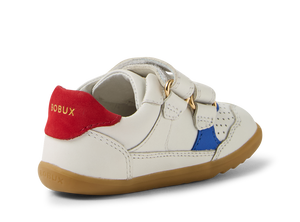 Bobux Step Up Hunter scarpe in pelle primi passi, colore white salsa