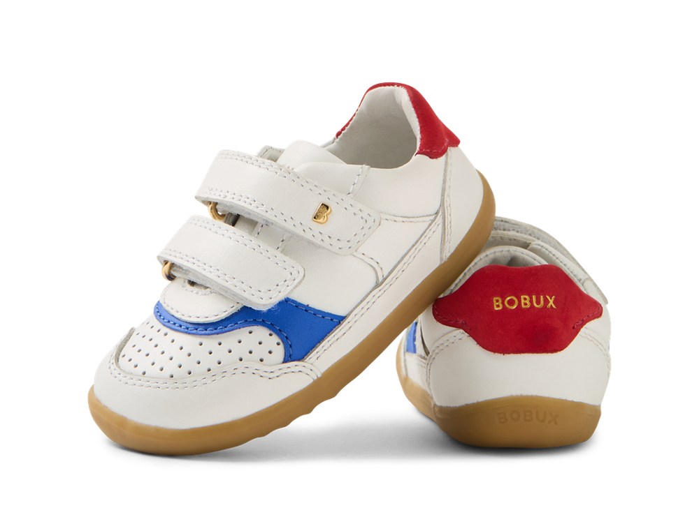 Bobux Step Up Hunter scarpe in pelle primi passi, colore white salsa