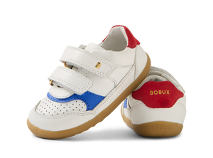 Bobux Step Up Hunter scarpe in pelle primi passi, colore white salsa