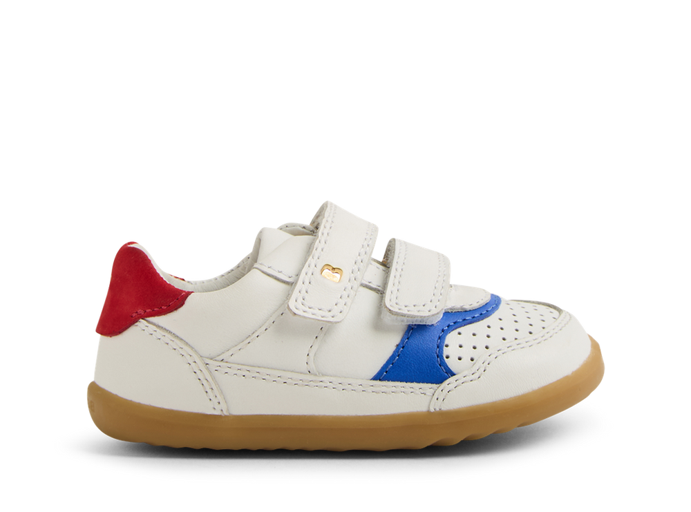 Bobux Step Up Hunter scarpe in pelle primi passi, colore white salsa