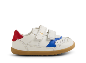 Bobux Step Up Hunter scarpe in pelle primi passi, colore white salsa