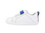 Bobux Step Up Pace, scarpe primi passi in pelle, colore optical white-gentian blue