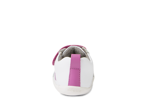 Bobux Step Up Pace, scarpe primi passi in pelle, colore optical white-orchid
