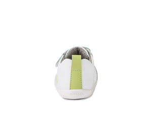Bobux Step Up Pace, scarpe primi passi in pelle, colore optical white-lime
