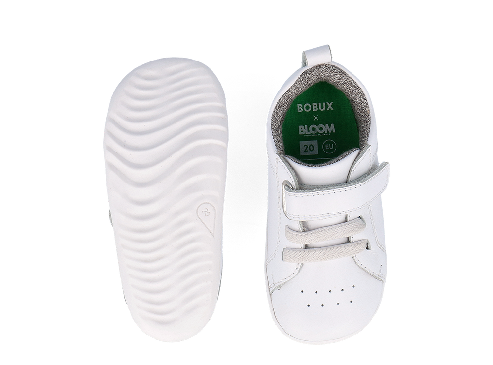 Bobux Step Up Pace, scarpe primi passi in pelle, colore optical white