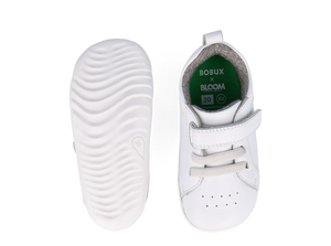 Bobux Step Up Pace, scarpe primi passi in pelle, colore optical white