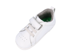 Bobux Step Up Pace, scarpe primi passi in pelle, colore optical white