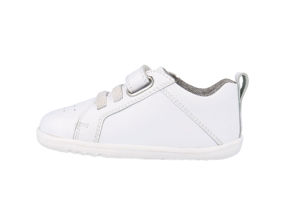Bobux Step Up Pace, scarpe primi passi in pelle, colore optical white