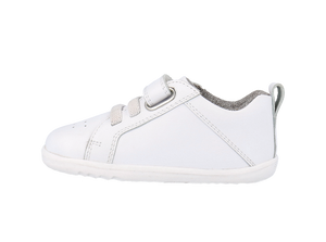 Bobux Step Up Pace, scarpe primi passi in pelle, colore optical white