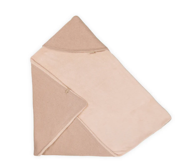 Copertina Wrap 4 stagioni cashmere e teddy, con cappuccio, Bamboom