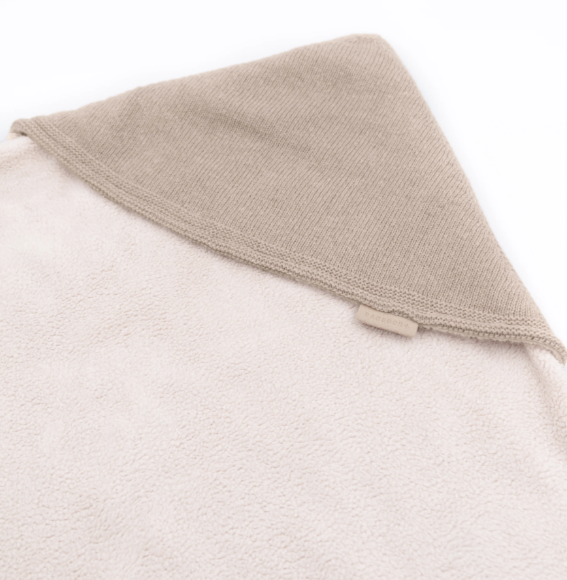 Copertina Wrap 4 stagioni cashmere e teddy, con cappuccio, Bamboom