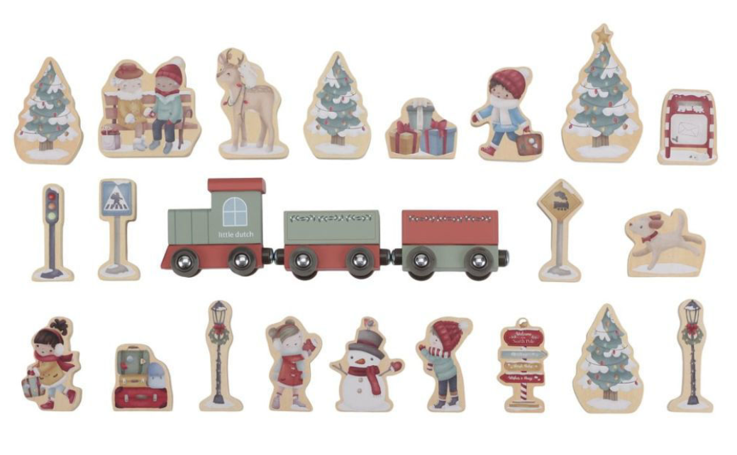 contenuto degli accessori in legno del calendario