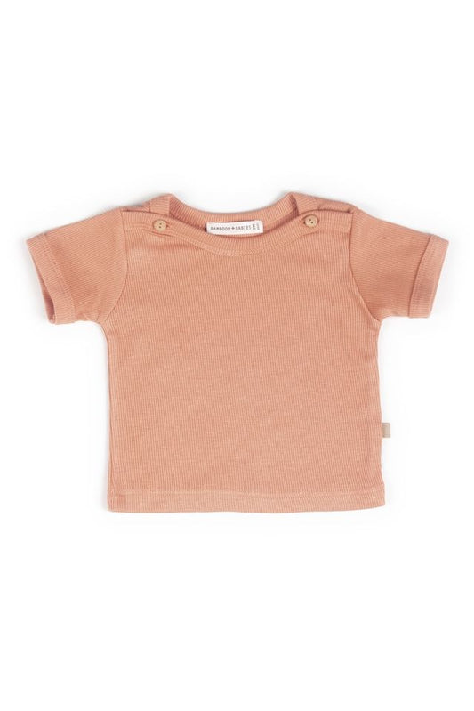 T-Shirt a costine, CORAL in fibra di bambù e cotone, Bamboom