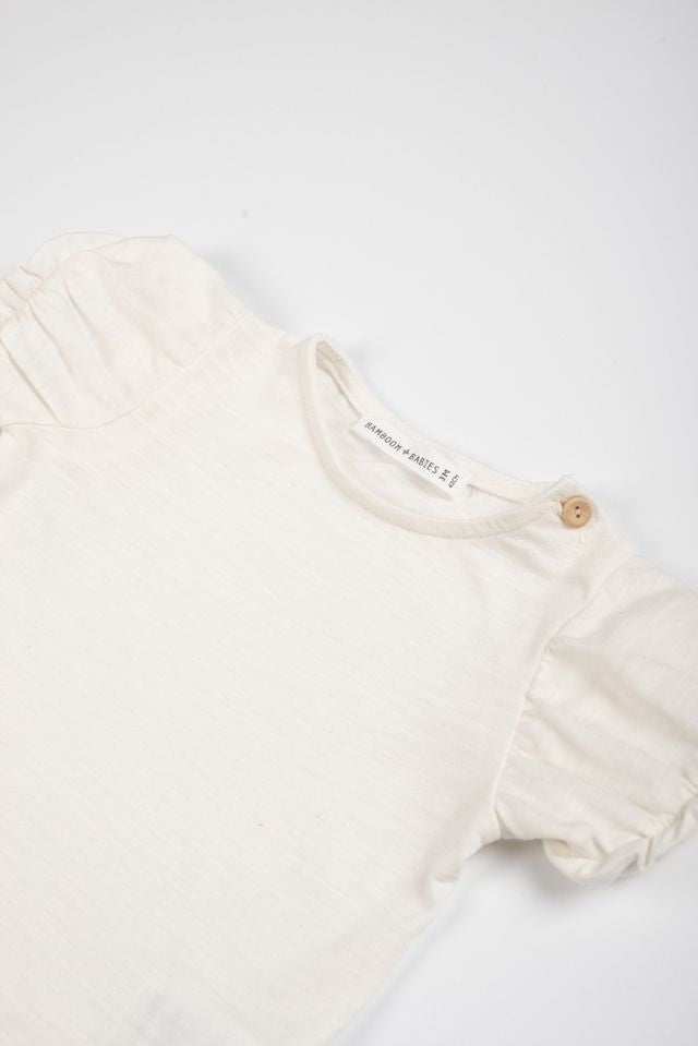 Shirt manica corta a palloncino, OFFWHITE, Bamboom