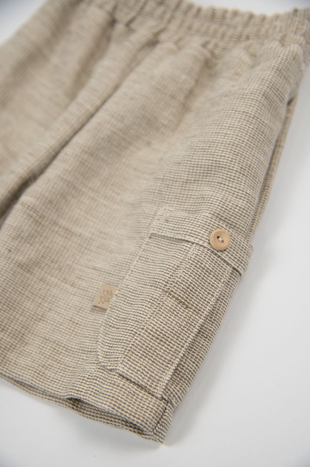 Shorts bermuda bimbo con tasche, MUSTARD con elastico in vita, Bamboom
