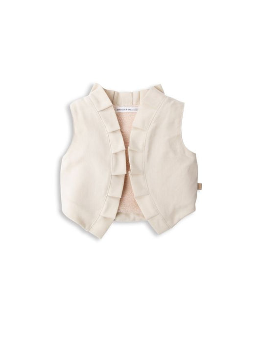 Smanicato bimba WARM WHITE, con volant, Bamboom