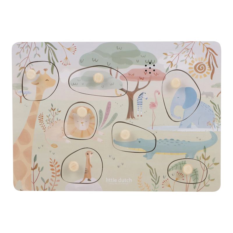 Sound Puzzle, puzzle sonoro in legno, collezione Safari Friends, Little Dutch