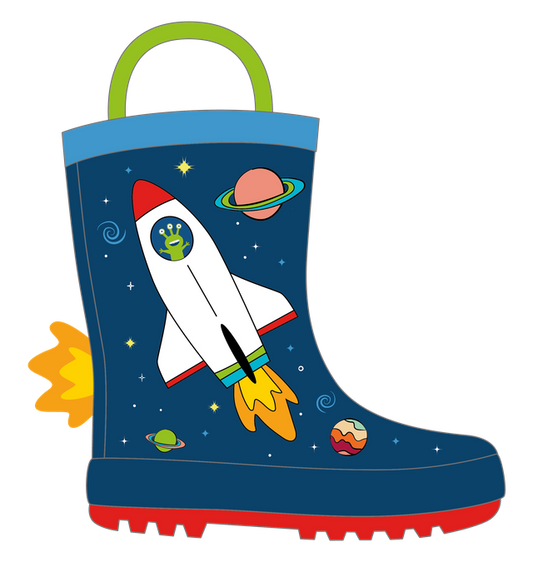 Stivali da pioggia in gomma, Razzo Astro Space, Mr Tiggle