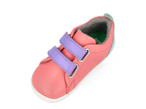 Bobux Step Up Grass Court Ocean coral mauve, scarpe primi passi