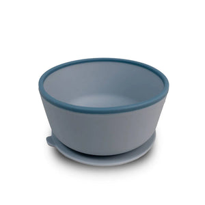 Taiki Bowl Ciotola-ciotola in silicone con ventosa, Mizu Baby. Ciotola azzurra con bordo blu