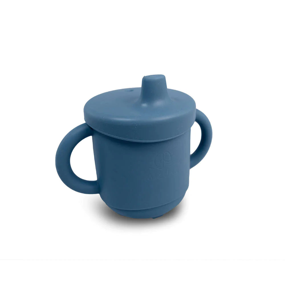 Taiki EVO Cup - tazza evolutiva in Silicone 3 in 1, Mizu Baby. Versione blu con beccuccio