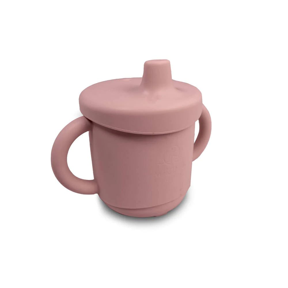 Taiki EVO Cup - tazza evolutiva in Silicone 3 in 1, Mizu Baby. Versione rosa con beccuccio