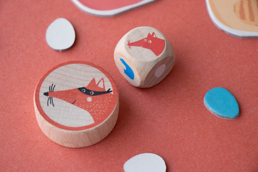 Dado e segnalino di legno