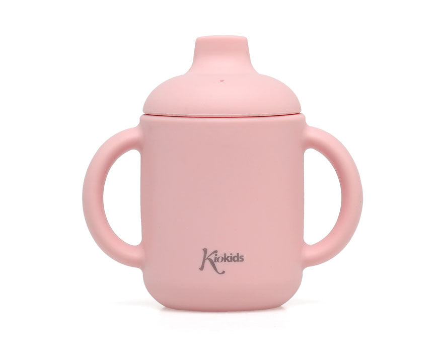 Tazza in silicone con beccuccio, rosa o azzurra, 120 ml Kiokids