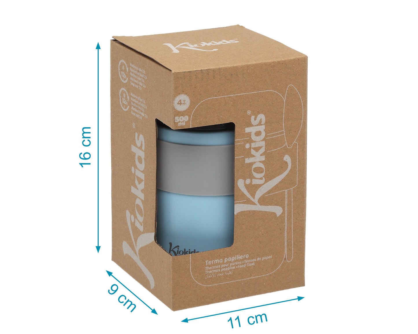 Thermos pappa con cucchiaio, 500 ml Kiokids