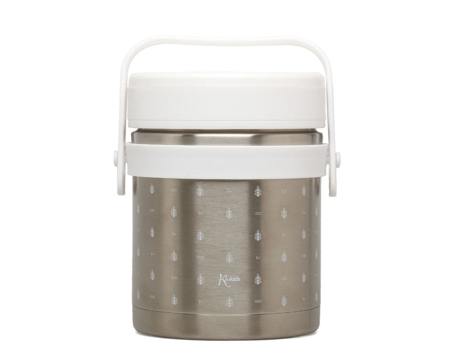 Thermos pappa in acciaio inox, 1000 ml,  con 2 contenitori 300+400 ml, Kiokids