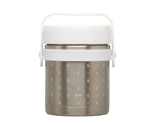 Thermos pappa in acciaio inox, 1000 ml,  con 2 contenitori 300+400 ml, Kiokids