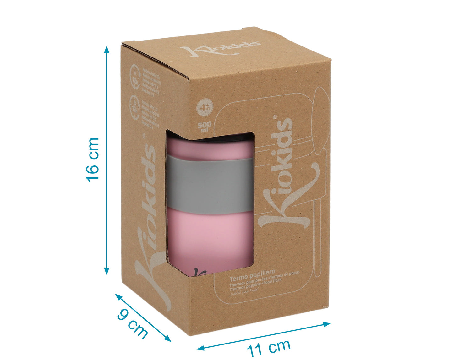 Thermos pappa con cucchiaio, 500 ml Kiokids
