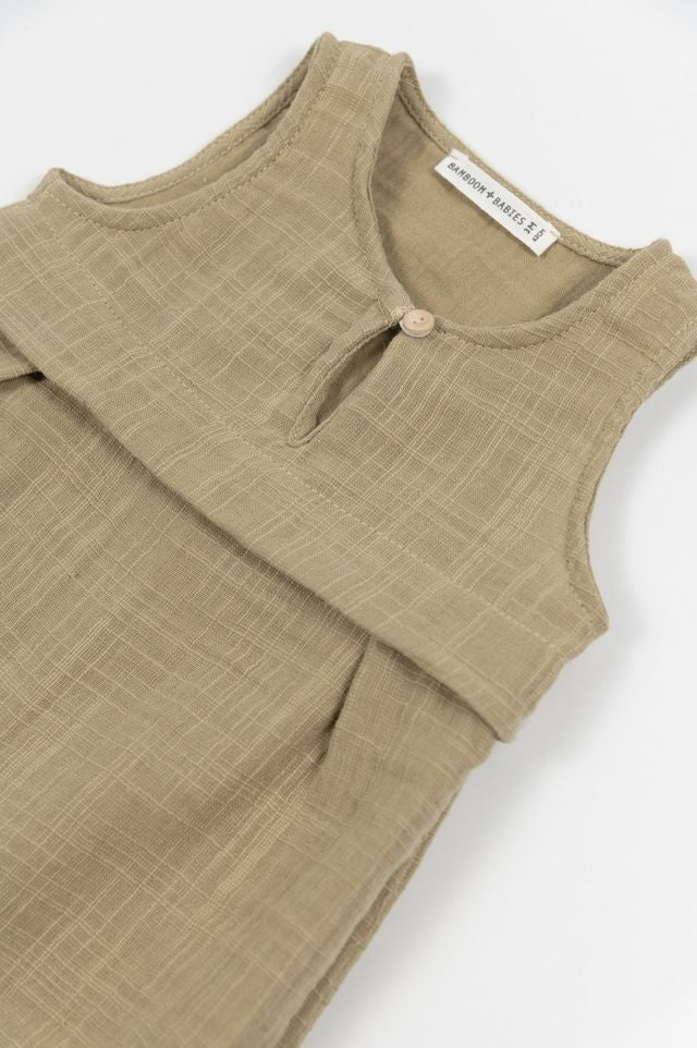 Tuta a Salopette MUSTARD, 100% cotone,  Bamboom