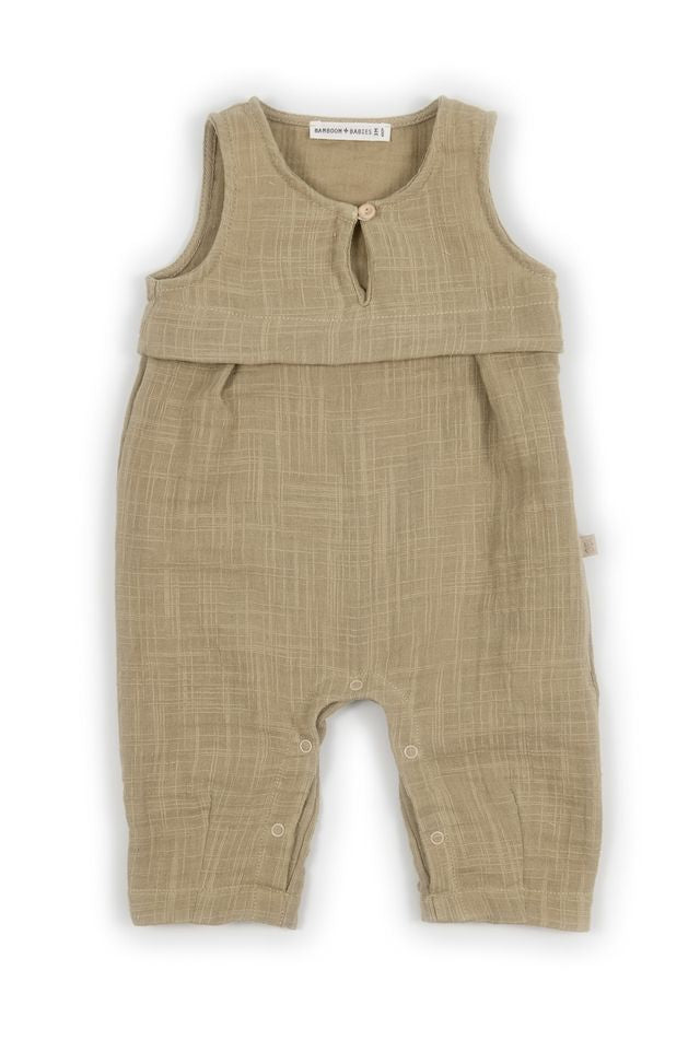 Tuta a Salopette MUSTARD, 100% cotone,  Bamboom