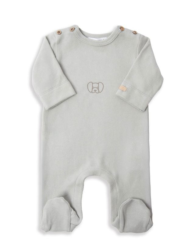 Tutina con ricamo, ACQUA, con collo tondo, maniche lunghe, Bamboom