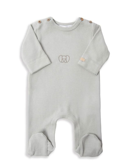 Tutina con ricamo, ACQUA, con collo tondo, maniche lunghe, Bamboom