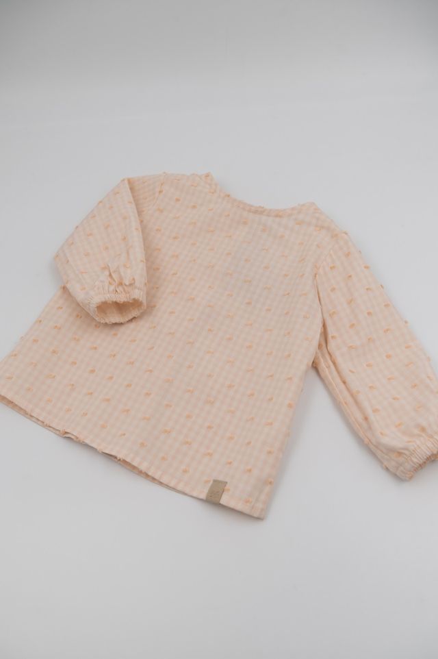 Twin Set SQUARE GIRL bimba, Peach, in fibra di bambù e cotone,  Bamboom
