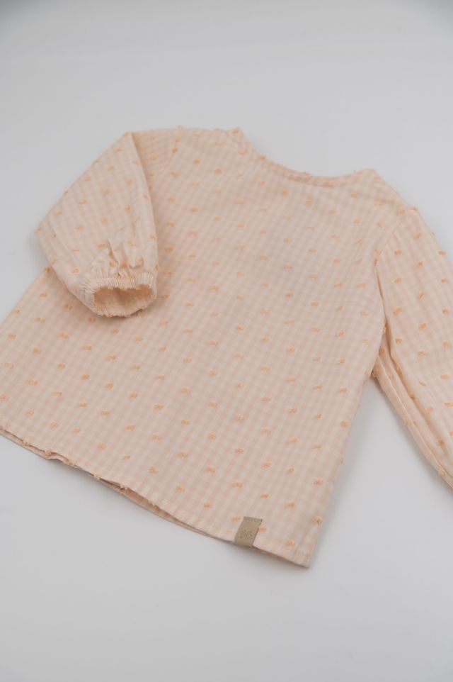 Twin Set SQUARE GIRL bimba, Peach, in fibra di bambù e cotone,  Bamboom