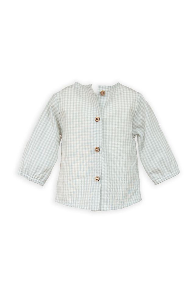 Twin Set SQUARE BOY bimbo, Verde menta, in fibra di bambù e cotone,  Bamboom