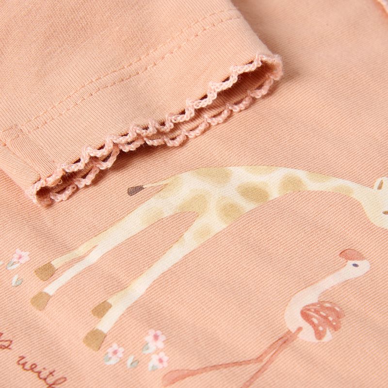 Pigiama a maniche lunghe 2 pezzi bimba, Two piece Pijama Safari Flamingo, Little Dutch