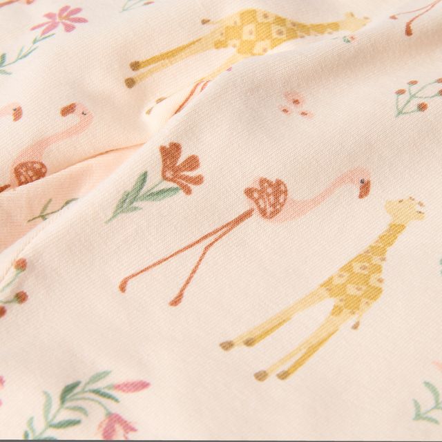 Pigiama a maniche lunghe 2 pezzi bimba, Two piece Pijama Safari Flamingo, Little Dutch