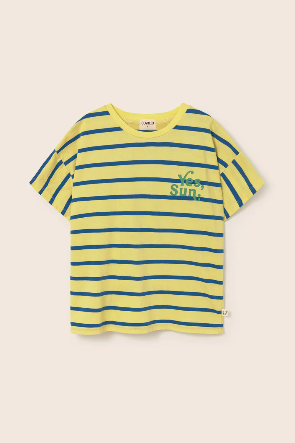 T-shirt VALLE, gialla, Yes, Sun, 100% cotone, Cozmo