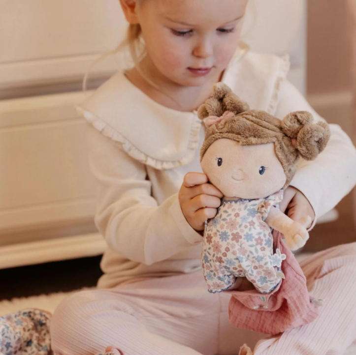 Baby Doll in a basket, Bambola di stoffa, Little Dutch