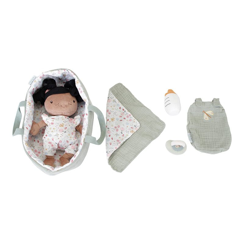 Baby Doll in a basket, Bambola di stoffa, Little Dutch