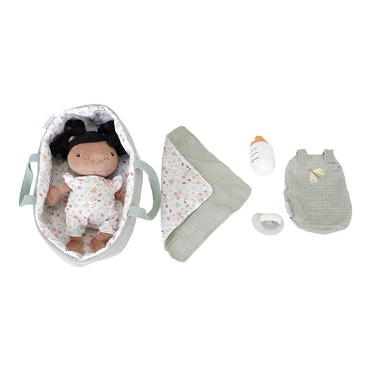 Baby Doll in a basket, Bambola di stoffa, Little Dutch