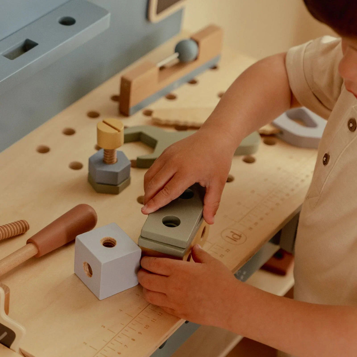 Banco da Lavoro, in legno per bambini, wooden workbench, Little Dutch