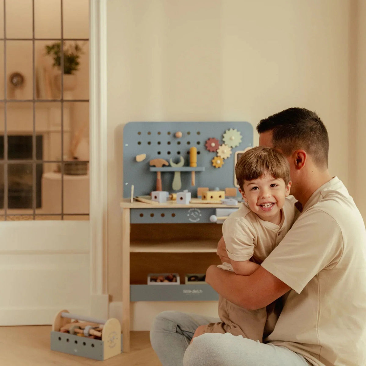 Banco da Lavoro, in legno per bambini, wooden workbench, Little Dutch