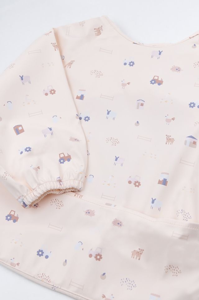 Bavaglino bib impermeabile con maniche, Bamboom
